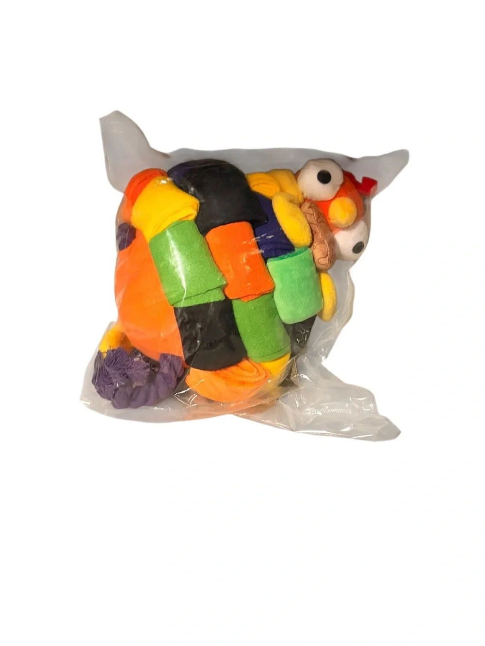 NWT- Plush Colorful Snake Small Pet Toy - Multicolor